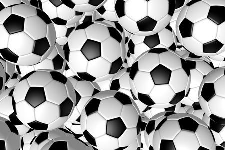 3D soccer/ football conceptの写真素材