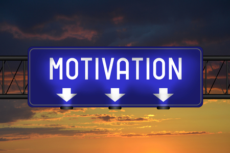 Motivation street signの写真素材