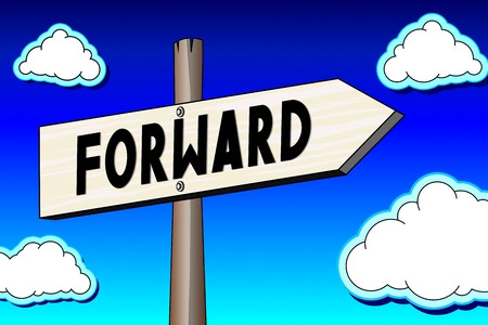 Forward signpostの写真素材