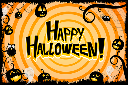 Halloween card - Happy Halloween!の写真素材