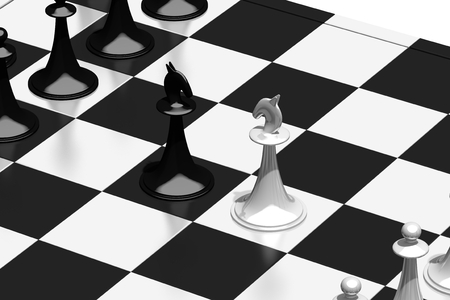 3D chess - knightsの写真素材