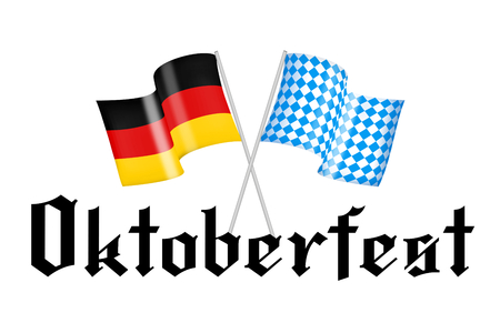 Flags of Bayern and Germanyの写真素材