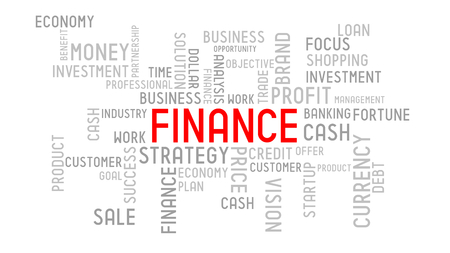 Finance - typographic conceptの写真素材