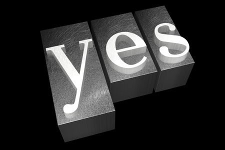 Yes conceptの写真素材
