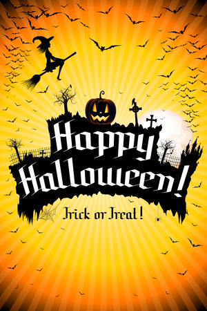 Happy Halloween poster designの写真素材