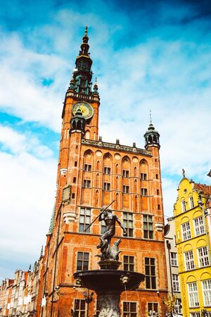 Neptune's Fountain, Town Hall, Gdansk, Poland
