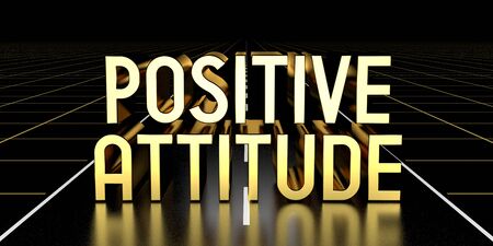 Positive attitude concept, road - 3D renderingの写真素材
