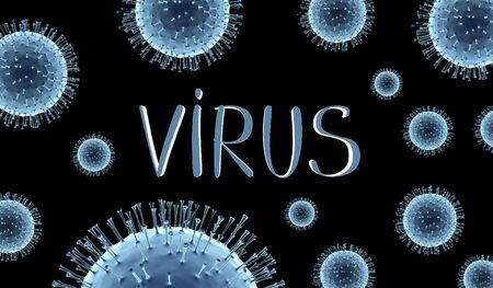 Virus concept - Coronavirus, COVID-19 - 3D illustrationの写真素材