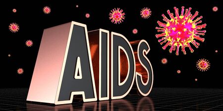 AIDS virus concept - 3D illustration