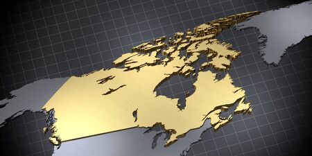 Canada - country shape - 3D illustrationの写真素材