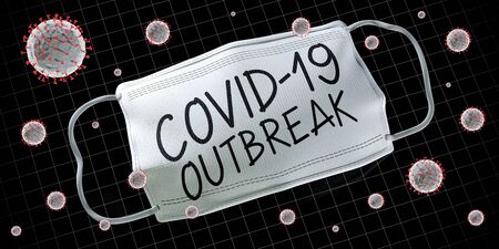 Coronavirus/ SARS-CoV-2/ Covid-19 outbreak concept - 3D illustrationの写真素材