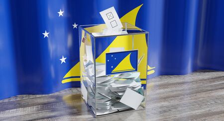 Tokelau - ballot box - voting, election concept - 3D illustrationの写真素材