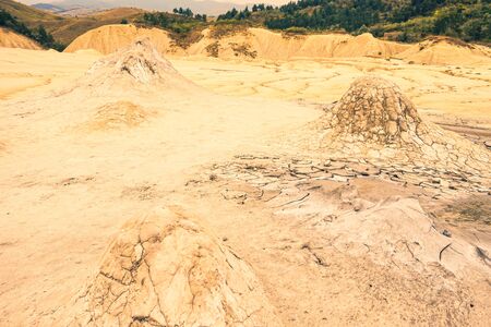 Mud vulcanos in Buzau, Romania
