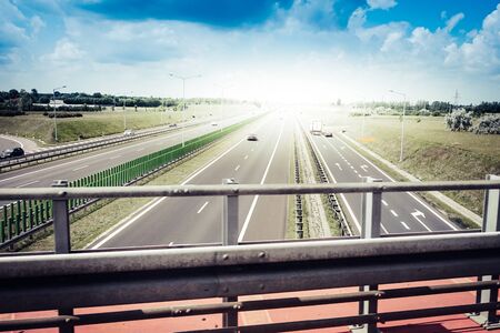Highway - photograph from a bridge
