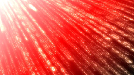 Matrix, binary code - computer application, Internet concept - 3D illustrationの写真素材