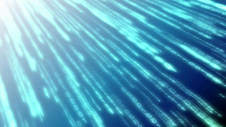 Matrix, binary code - computer application, Internet concept - 3D illustration