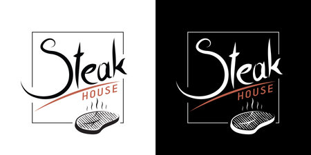 Steakhouse, barbecue, grill - vector logoのイラスト素材