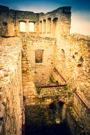 Ruins of a castle in Kazimierz Dolny, Polandのeditorial素材