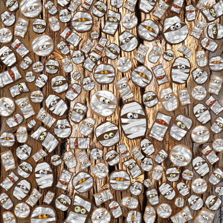 Halloween mummy cookies - 3D illustration