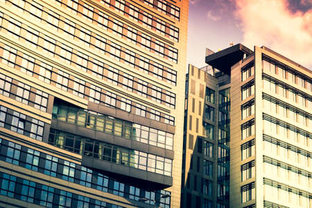 Two modern office buildings - business concept