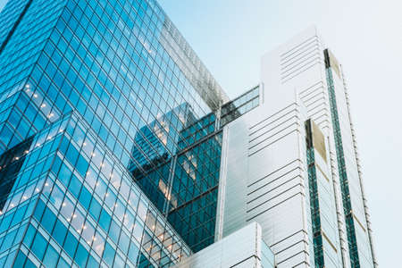 Modern glass skyscraper, office building - business conceptの写真素材