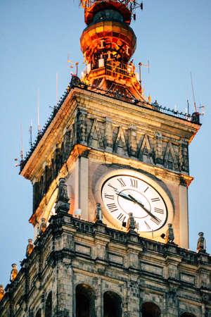 Palace of Culture and Science in Warsaw, Polandのeditorial素材