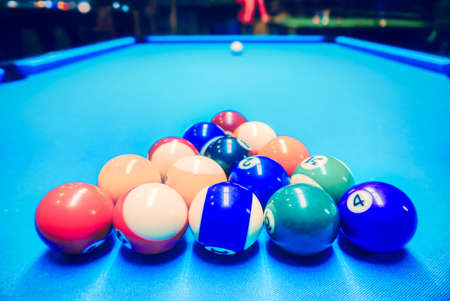Billiards game - beginning of a gameの写真素材