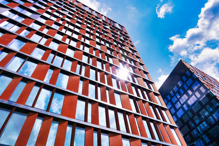 8th May 2022, Poland, Lodz - Modern office building at Fabryczna Stationのeditorial素材