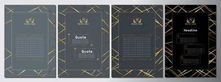 Luxury products brochure template - A4 size (210x297 mm) - vector illustrationのイラスト素材