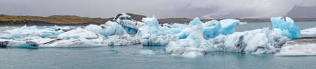 Jokulsarlon - glacial lagoon in Iceland - panorama