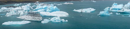 Jokulsarlon - glacial lagoon in Iceland - panorama