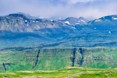 Mountains in Iceland, Snaefellsnes Peninsula - HDR photographの写真素材
