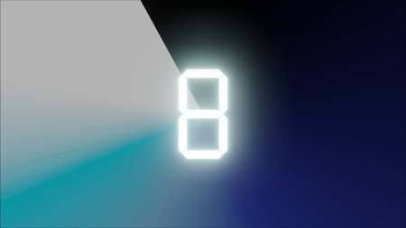 8 - lcd number nad radial backgroundの写真素材