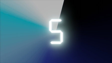 5 - lcd number nad radial backgroundの写真素材