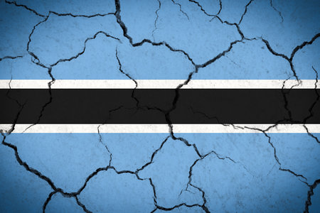 Botswana - cracked country flagの写真素材