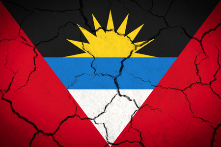 Antigua and Barbuda - cracked country flagの写真素材