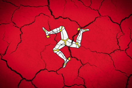Isle of Man - cracked country flagの写真素材