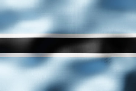 Botswana - textile flag - 3d illustrationの写真素材