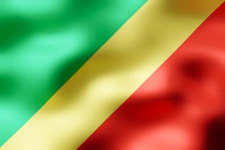 Republic of the Congo - textile flag - 3d illustrationの写真素材