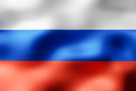 Russia - textile flag - 3d illustrationの写真素材