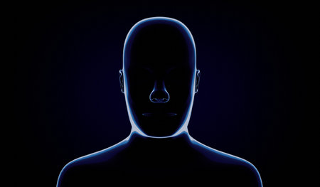 Geometrical man face - 3D illustration
