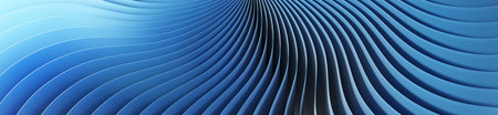 Abstract blue background with stripes - 3D illustration