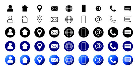 Set of web and mobile vector iconsのイラスト素材