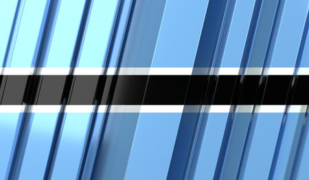 Botswana - geometrical flag with stripes - 3D illustrationの写真素材
