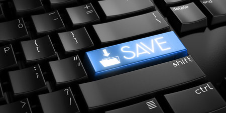 Save - computer keyboard - 3D illustration