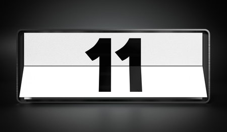 11 - calendar with day of a month - 3D illustrationの写真素材
