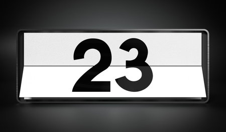 23- calendar with day of a month - 3D illustrationの写真素材