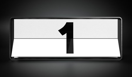 1 - calendar with day of a month - 3D illustrationの写真素材