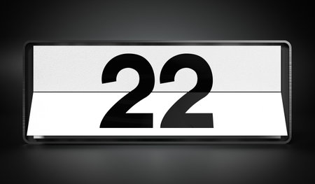 22 - calendar with day of a month - 3D illustrationの写真素材