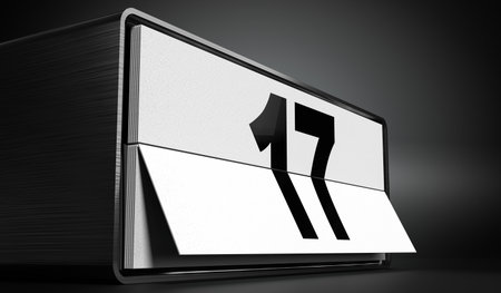 17 - calendar with day of a month - 3D illustration